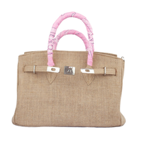 Birkin Style Jute Bag