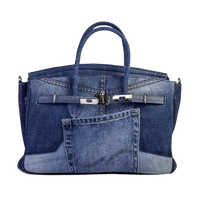 Birkin Style Jean Handbag - Available in 4 sizes