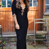 NOUVEAUTÉ - Robe Caftan Caftan Noir et Marron Caramel - Khalia - Vêtements de Détente, Vêtements de Villégiature, Abaya, Jubiläen, cadeaux de maternité, caftan de plage, Aïd