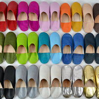 BABOUCHE Chaussons babouche marocains pour femmes faits à la main à partir de cuir biologique doux, peau de mouton, mules, mules, 30 couleurs FRAIS DE PORT GRATUITS !