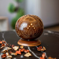 MINIMAL Nr. 1 – Lampe de table, Veilleuse, Lampe gourde, Abat-jour marocain turc, Lampe de Bureau, Lampe turque, Lampe champignon, Lampe de chevet marron