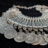 Authentique collier artisanal berbère marocain en acier inoxydable | Bijoux ethniques uniques gitans | Collier ras de cou tendance bohème | Cadeau unique