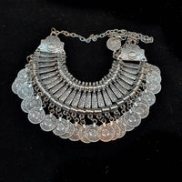 Authentique collier artisanal berbère marocain en acier inoxydable | Bijoux ethniques uniques gitans | Collier ras de cou tendance bohème | Cadeau unique