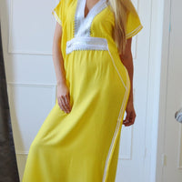 Caftan caftan jaune Resortwear
