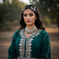 Authentique collier artisanal berbère marocain en acier inoxydable | Bijoux ethniques uniques gitans | Collier ras de cou tendance bohème | Cadeau unique