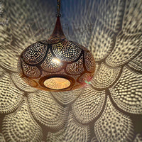 Moroccan Pendant Light, Handmade Copper Lamp