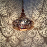 Moroccan Pendant Light, Handmade Copper Lamp