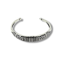 Bracelet Bohème Plaqué Argent 10 Microns - Motifs Ethniques - Ajustable