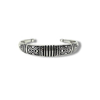Bracelet Bohème Plaqué Argent 10 Microns - Motifs Ethniques - Ajustable