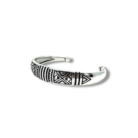 Bracelet Bohème Plaqué Argent 10 Microns - Motifs Ethniques - Ajustable