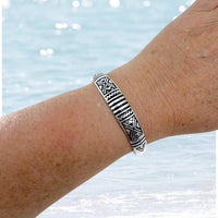 Bracelet Bohème Plaqué Argent 10 Microns - Motifs Ethniques - Ajustable