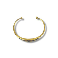 Bracelet berbère ajustable en laiton orné de motifs ethniques / Sud Maroc / bijou ethnique bohème