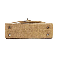 Micro Kelly Style Jute Handbag