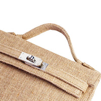 Micro Kelly Style Jute Handbag
