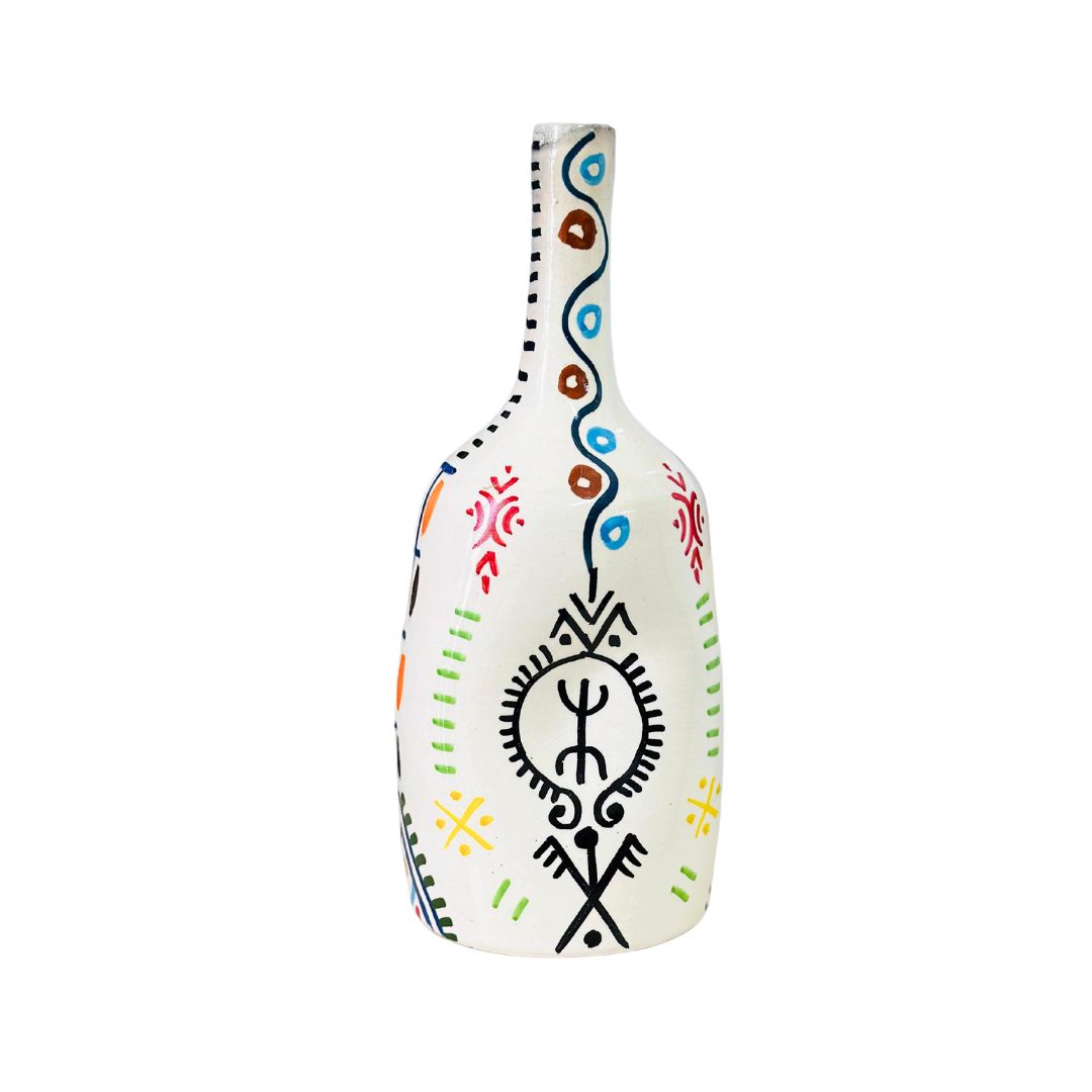 Vase artisanal bouteille amazigh