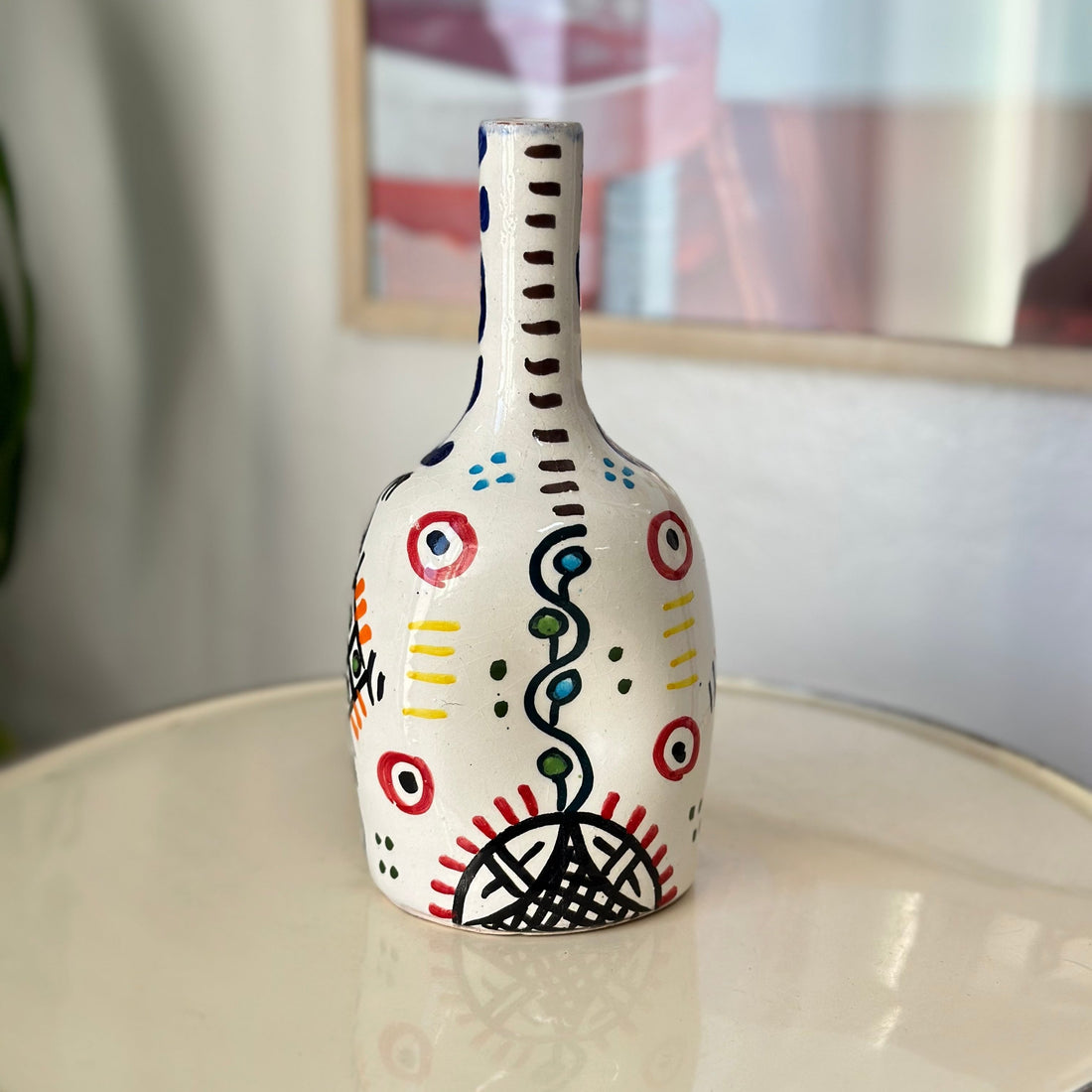 Vase artisanal bouteille amazigh