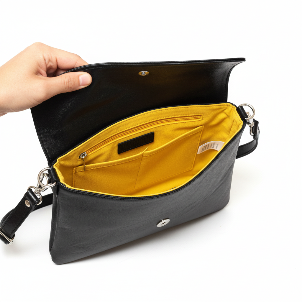 MARRAKCHI  Pochette en cuir Noir