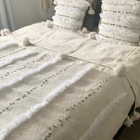 Coussins de lit marocains blancs