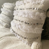 Coussins de lit marocains blancs