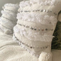 Coussins de lit marocains blancs
