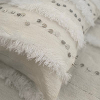 Coussins de lit marocains blancs