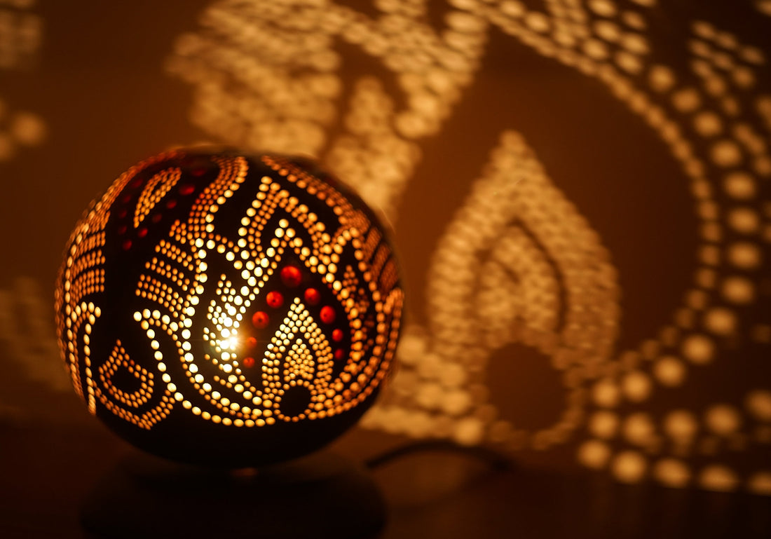 MINIMAL No.1 - Lampe de table, Veilleuse, Lampe gourde, Abat-jour marocain turc, lampe de bureau, Lampe turque, lampe champignon, Lampe de chevet marron