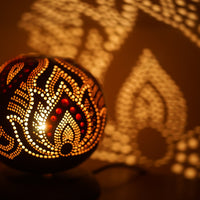 MINIMAL No.1 - Lampe de table, Veilleuse, Lampe gourde, Abat-jour marocain turc, lampe de bureau, Lampe turque, lampe champignon, Lampe de chevet marron