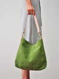 Sac hobo en cuir  vert wasabi