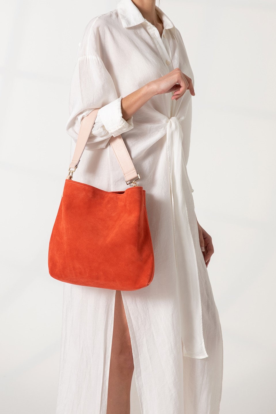 Sac hobo en cuir : sac à bandoulière fait main