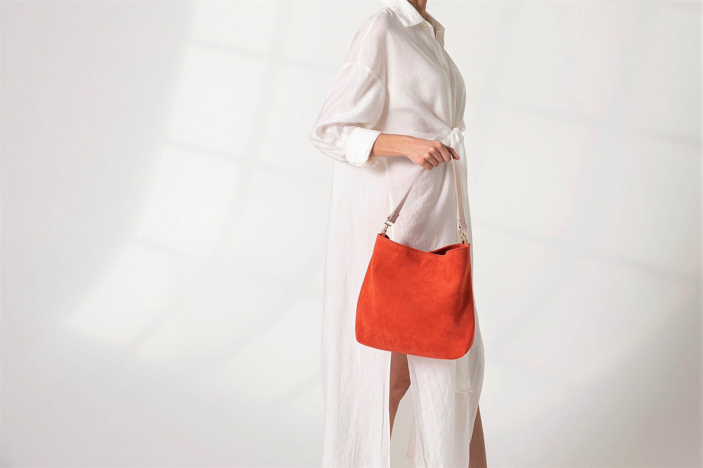 Sac hobo en cuir : sac à bandoulière fait main