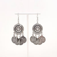 Boucles d'oreilles bohème gypsy pièces de monnaie / Bijoux ethnique boho