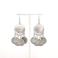 Boucles d'oreilles bohème gypsy pièces de monnaie / Bijoux ethnique boho