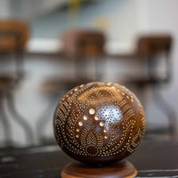 MINIMAL No.1 - Lampe de table, Veilleuse, Lampe gourde, Abat-jour marocain turc, lampe de bureau, Lampe turque, lampe champignon, Lampe de chevet marron