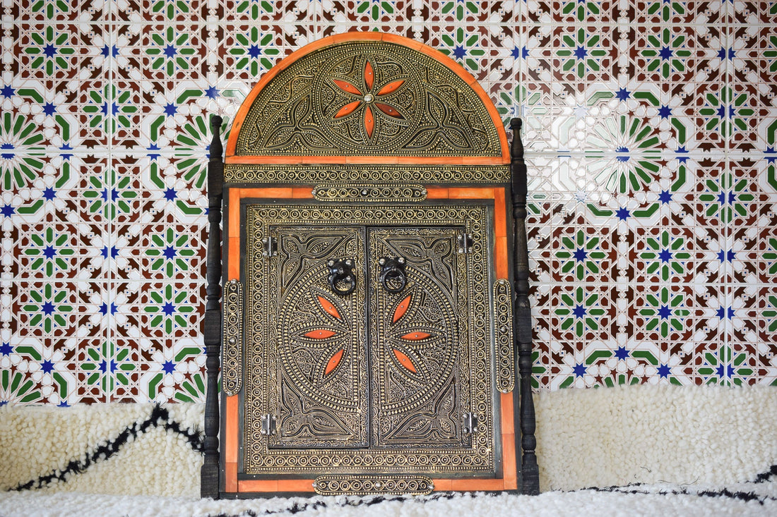 Miroir Marocain, Miroir Arqué, Miroirs en Métal, Miroir Painting, Miroir en Incrustation D'OS, Miroir Bohème, Miroir Encadré, Tentures Murales 