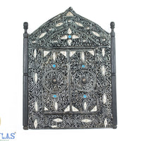 Miroir marocain, Miroir incrusté d’os, Miroir décoratif, Miroir arqué, Décor en os, Art mural arabe