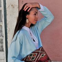 Tunique marocaine  bleu clair