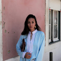 Tunique marocaine  bleu clair