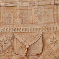 Beutel mit Bandoulière aus marokkanischem Kupfer, Hauptbeutel aus Kupfer, im Vintage-Stil, hauptsächlich aus Leder ohne natürliche Gerbungsfarbe 