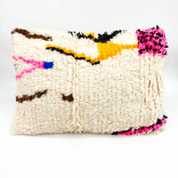 Housse de coussin berbère marocain Azilal à motifs colorés 60x40cm