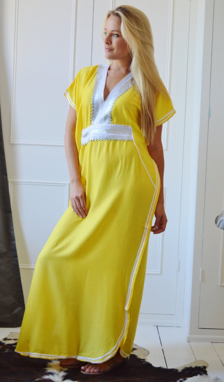 Caftan caftan jaune Resortwear