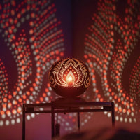 MINIMAL No.1 - Lampe de table, Veilleuse, Lampe gourde, Abat-jour marocain turc, lampe de bureau, Lampe turque, lampe champignon, Lampe de chevet marron