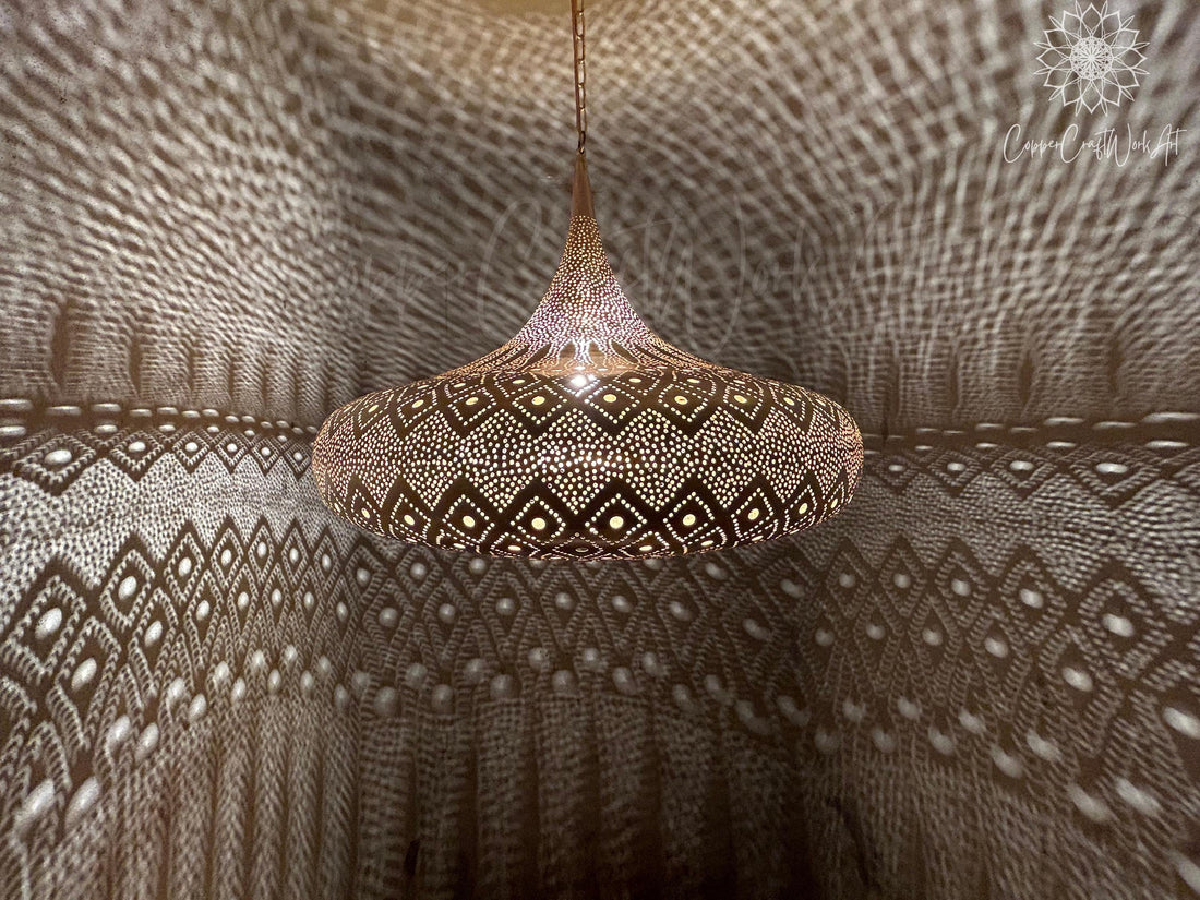 Moroccan Brass Pendant Lamp, Pendant Lamp
