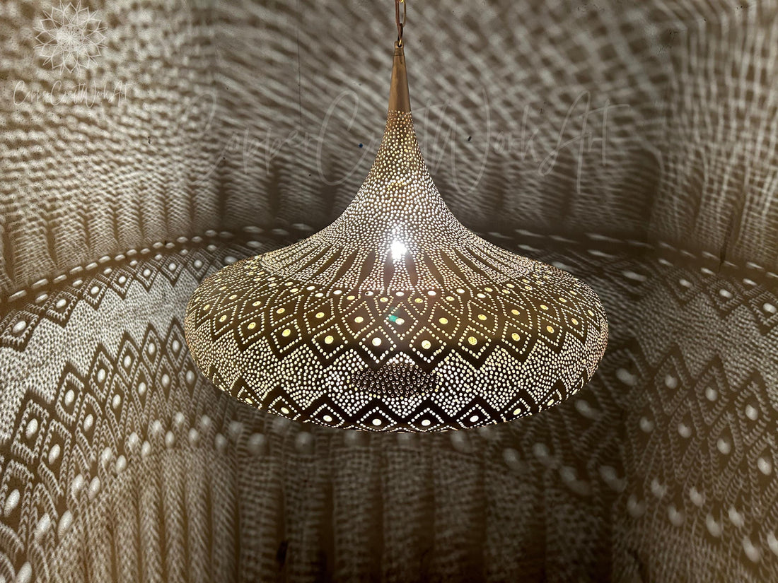 Moroccan Brass Pendant Lamp, Pendant Lamp