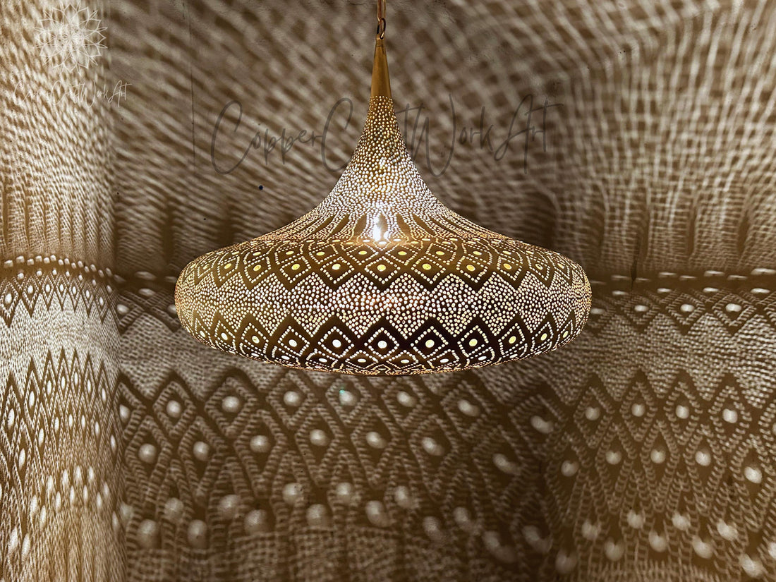 Moroccan Brass Pendant Lamp, Pendant Lamp