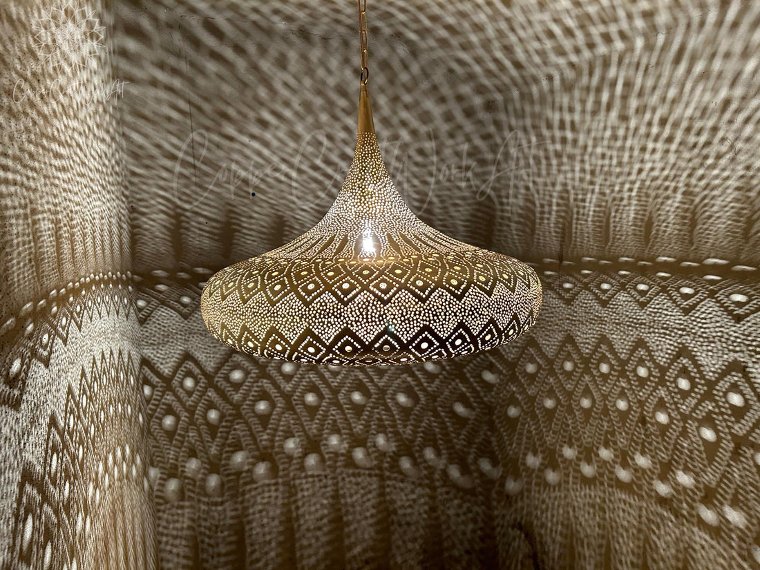 Moroccan Brass Pendant Lamp, Pendant Lamp