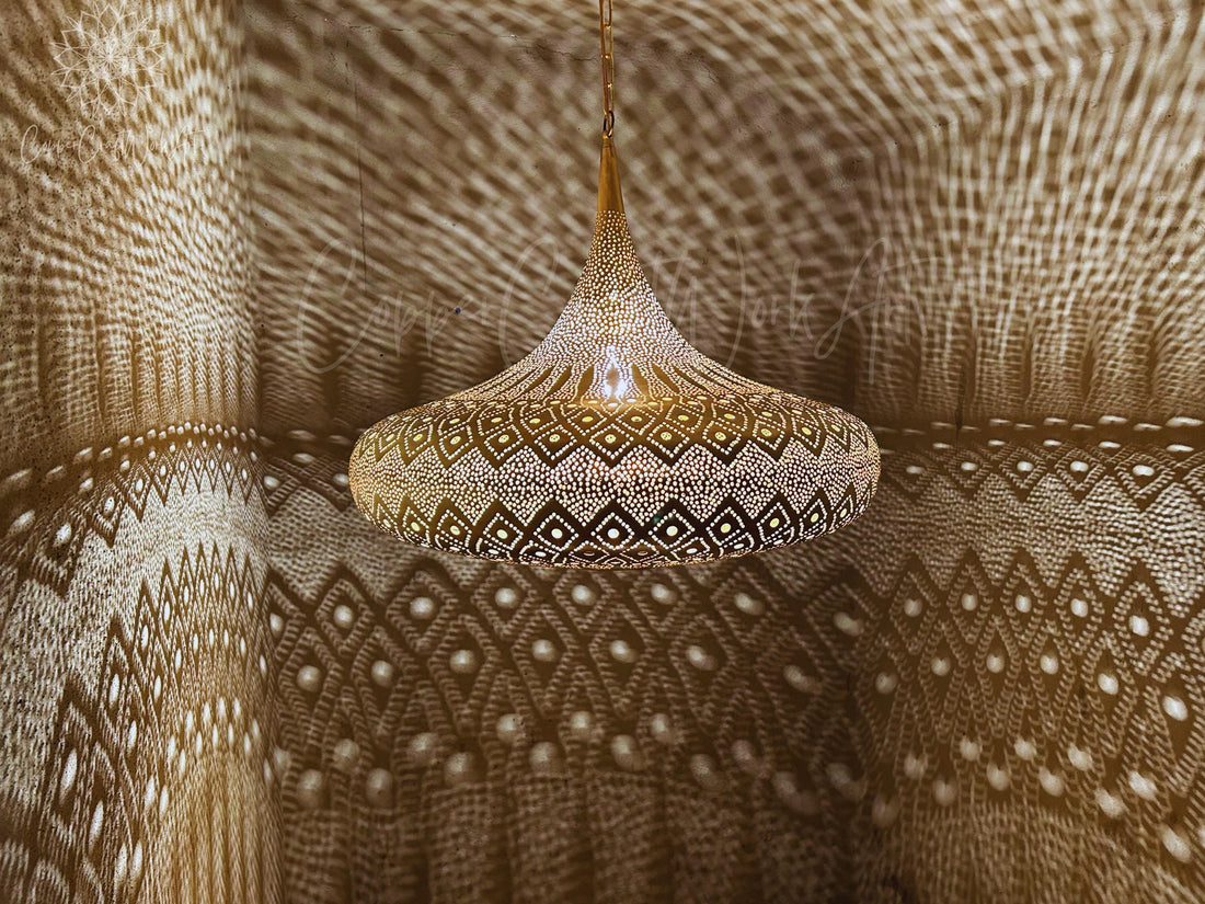 Moroccan Brass Pendant Lamp, Pendant Lamp