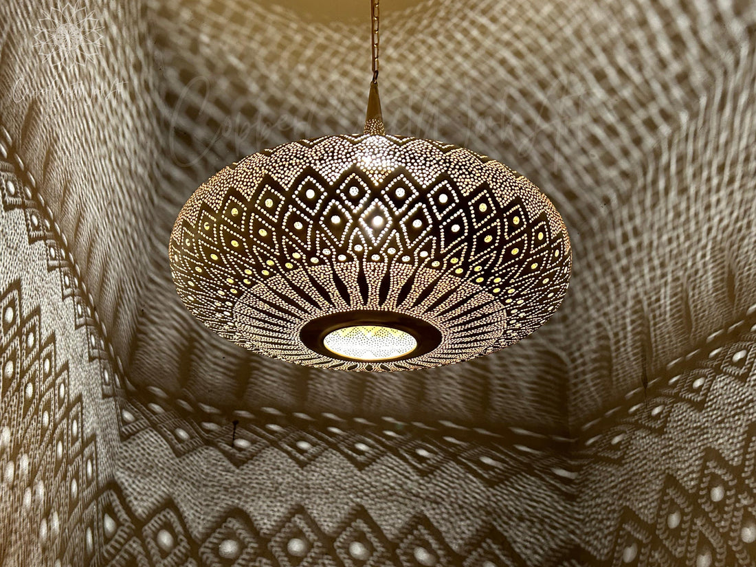 Moroccan Brass Pendant Lamp, Pendant Lamp