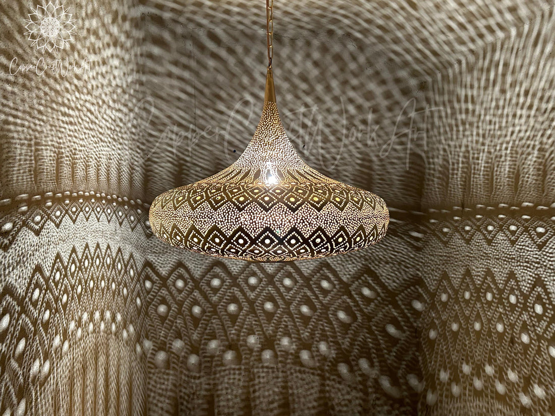 Moroccan Brass Pendant Lamp, Pendant Lamp