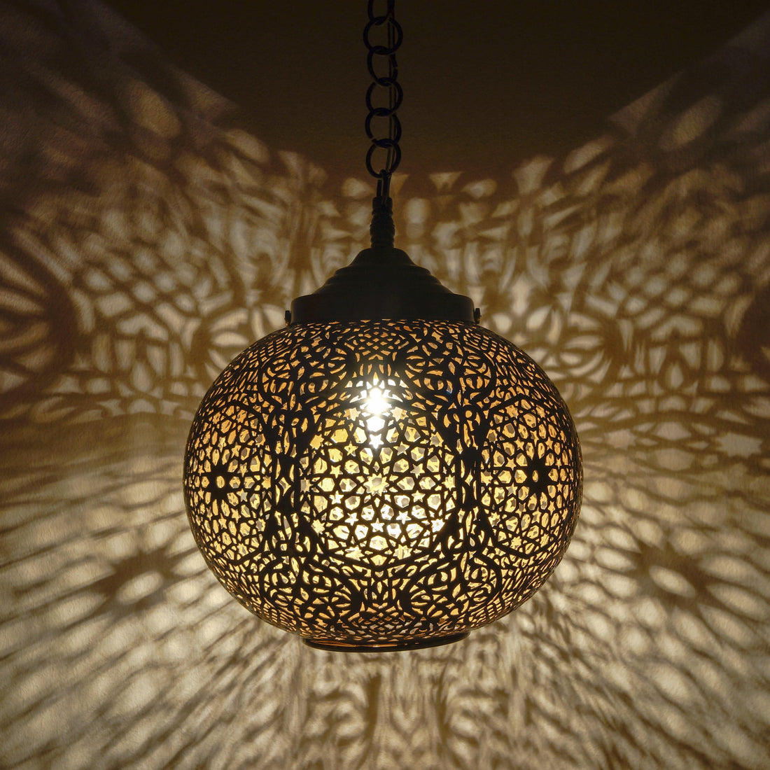 Aufhängung, handwerklich, marokkanisch und weiß | Rustikaler handwerklicher Plafonnier für die Innendekoration 