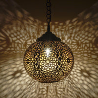 Aufhängung, handwerklich, marokkanisch und weiß | Rustikaler handwerklicher Plafonnier für die Innendekoration 